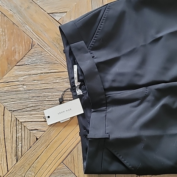 New LEON MAX STUDIO cropped ankle dress pants 0 pants - Picture 3 of 4